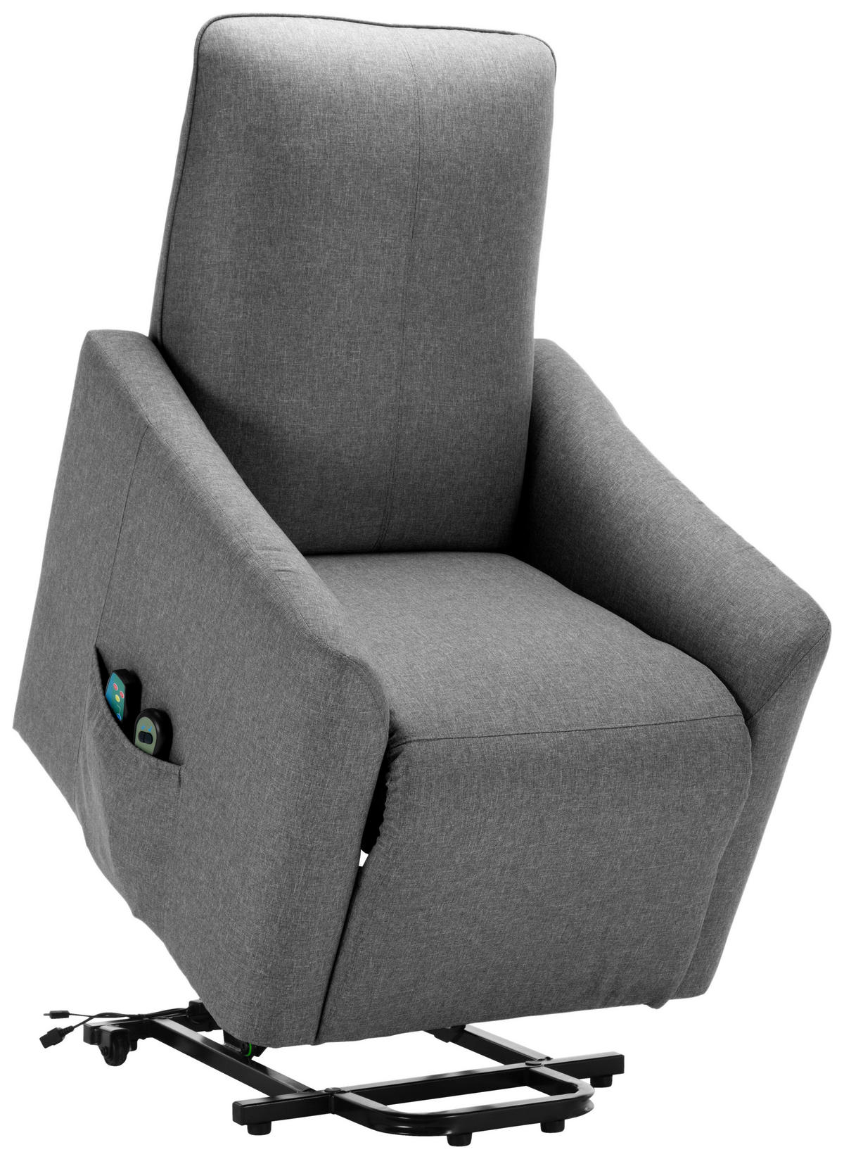 TV-FOTEL - fekete/szürke, Konventionell, textil/fém (73.5/103/87cm) - MID.YOU