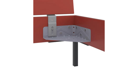 BETT 90/200 cm in Koralle - Koralle/Schwarz, Design, Holzwerkstoff/Metall (90/200cm) - Xora