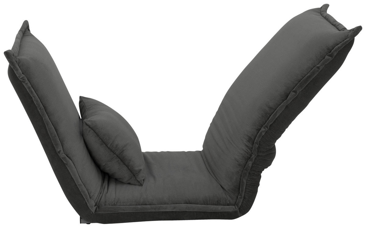 SCHLAFSESSEL Cord Grau    - Silberfarben/Grau, MODERN, Textil/Metall (77/73/87cm) - MID.YOU