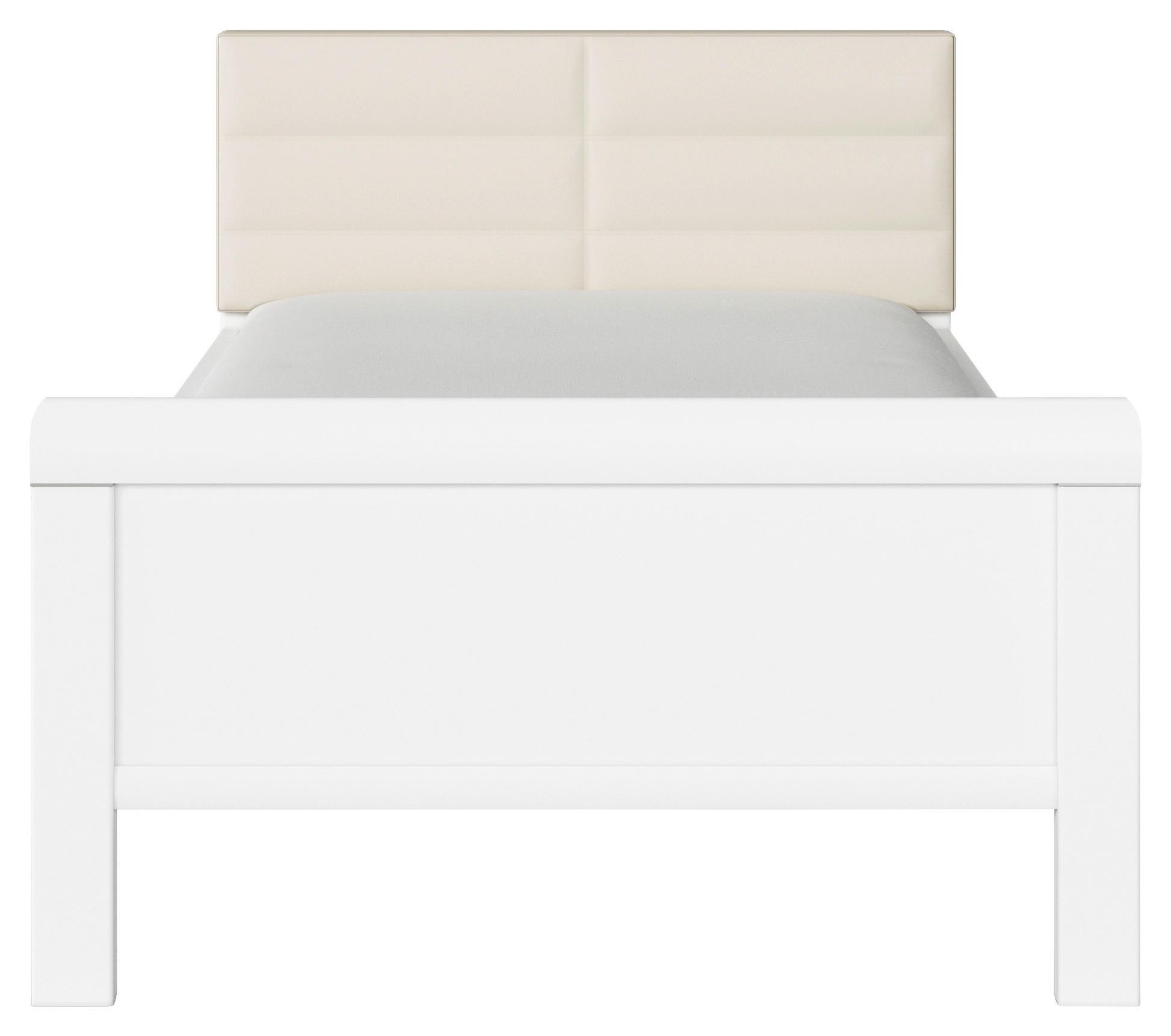 BETT 100/200 cm  in Weiß, Champagner  - Champagner/Weiß, Design (100/200cm) - Novel