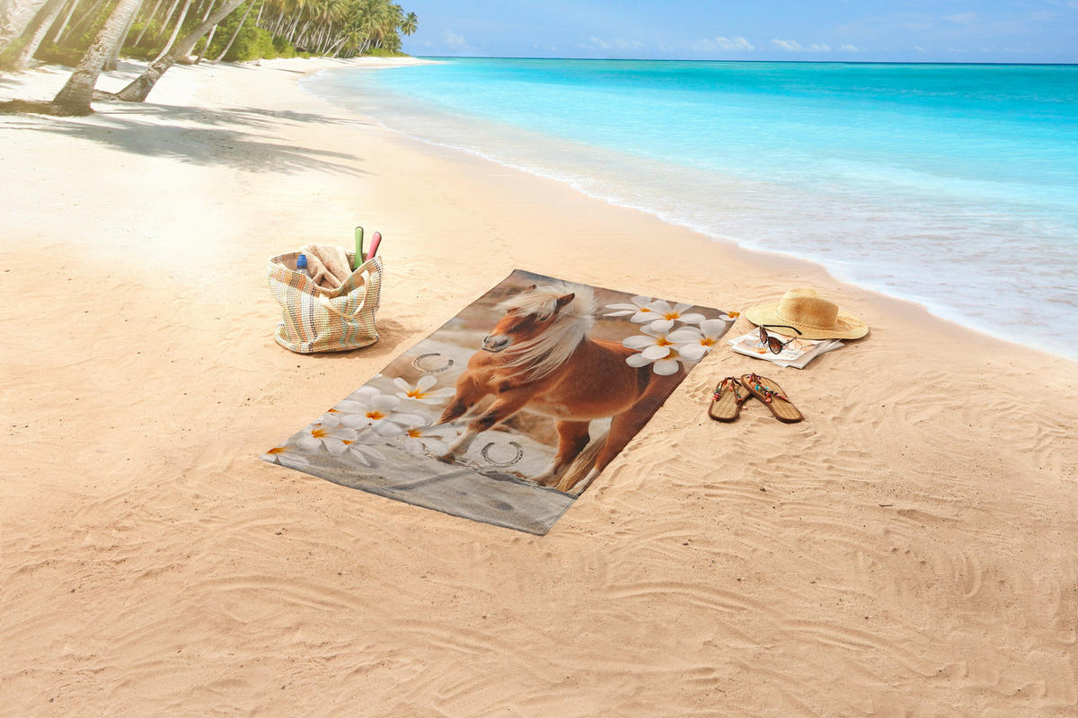 STRANDTUCH Good Morning Sandfarben, Beige 75/150 cm  - Sandfarben/Beige, Trend, Textil (75/150cm)