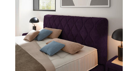 BOXSPRINGBETT 160/200 cm  in Violett  - Violett/Schwarz, Design, Kunststoff/Textil (160/200cm) - Johann Jakob