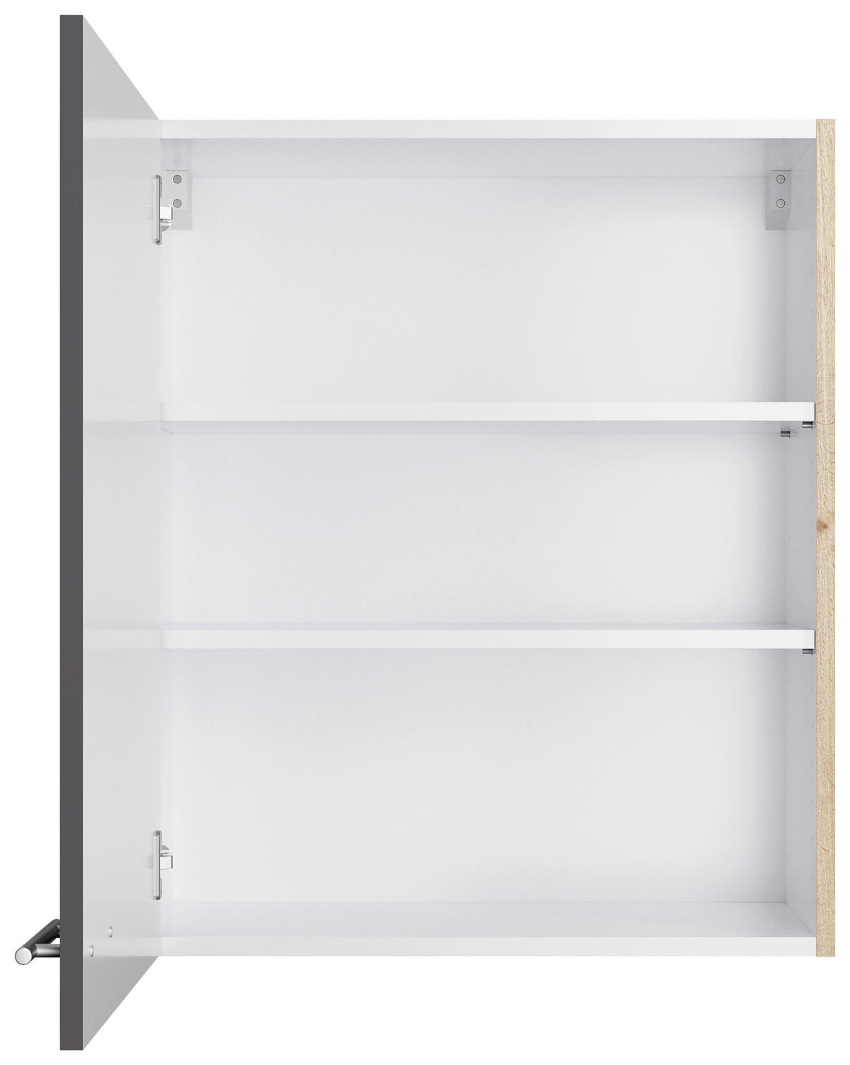 KÜCHENLEERBLOCK 270 cm   in Anthrazit, Eichefarben  - Edelstahlfarben/Eichefarben, Basics, Holzwerkstoff/Metall (270cm) - Optifit
