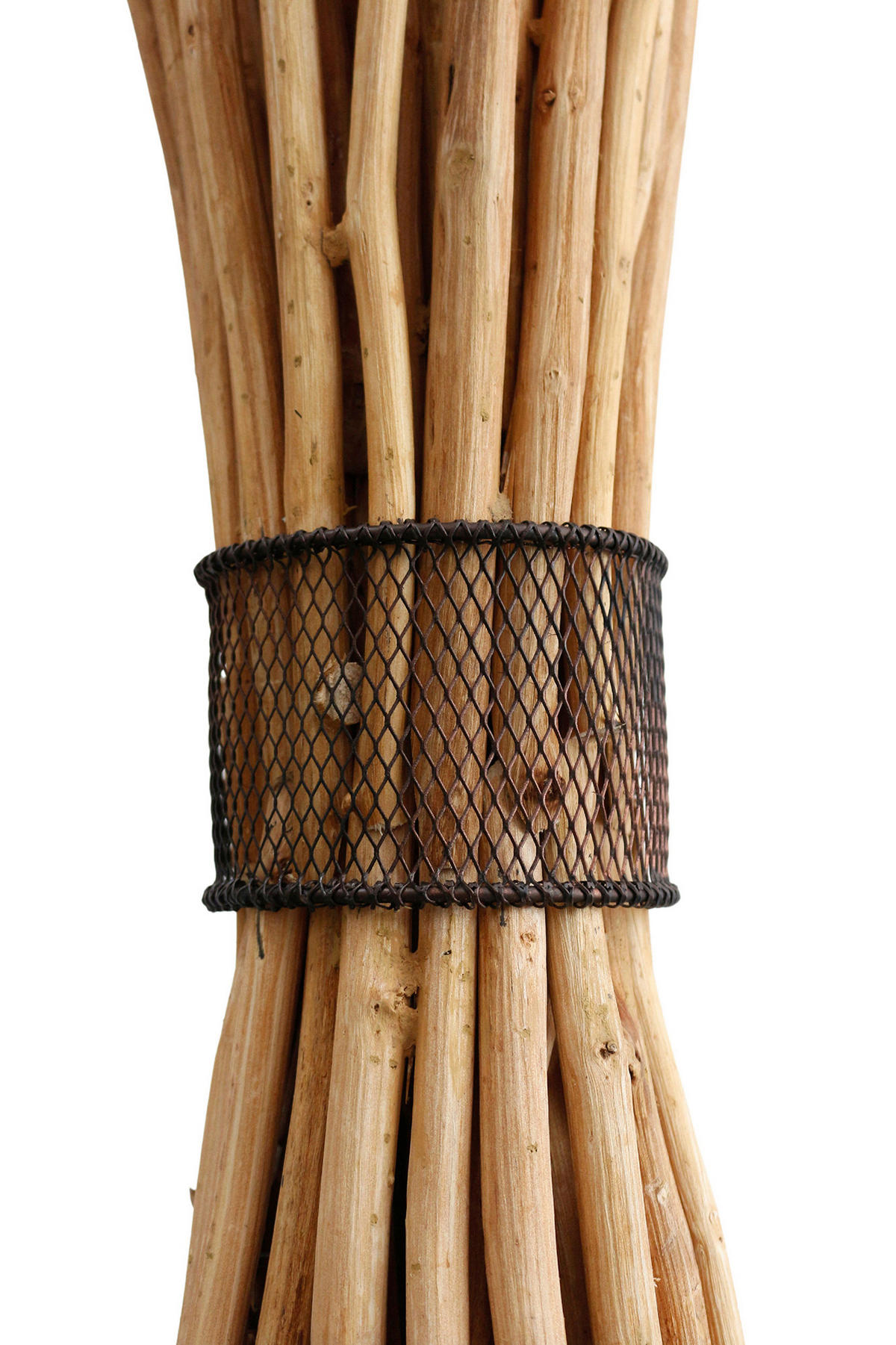 STEHLEUCHTE  35/149/35 cm   - Schwarz/Naturfarben, Design, Holz/Metall (35/149/35cm) - P & B