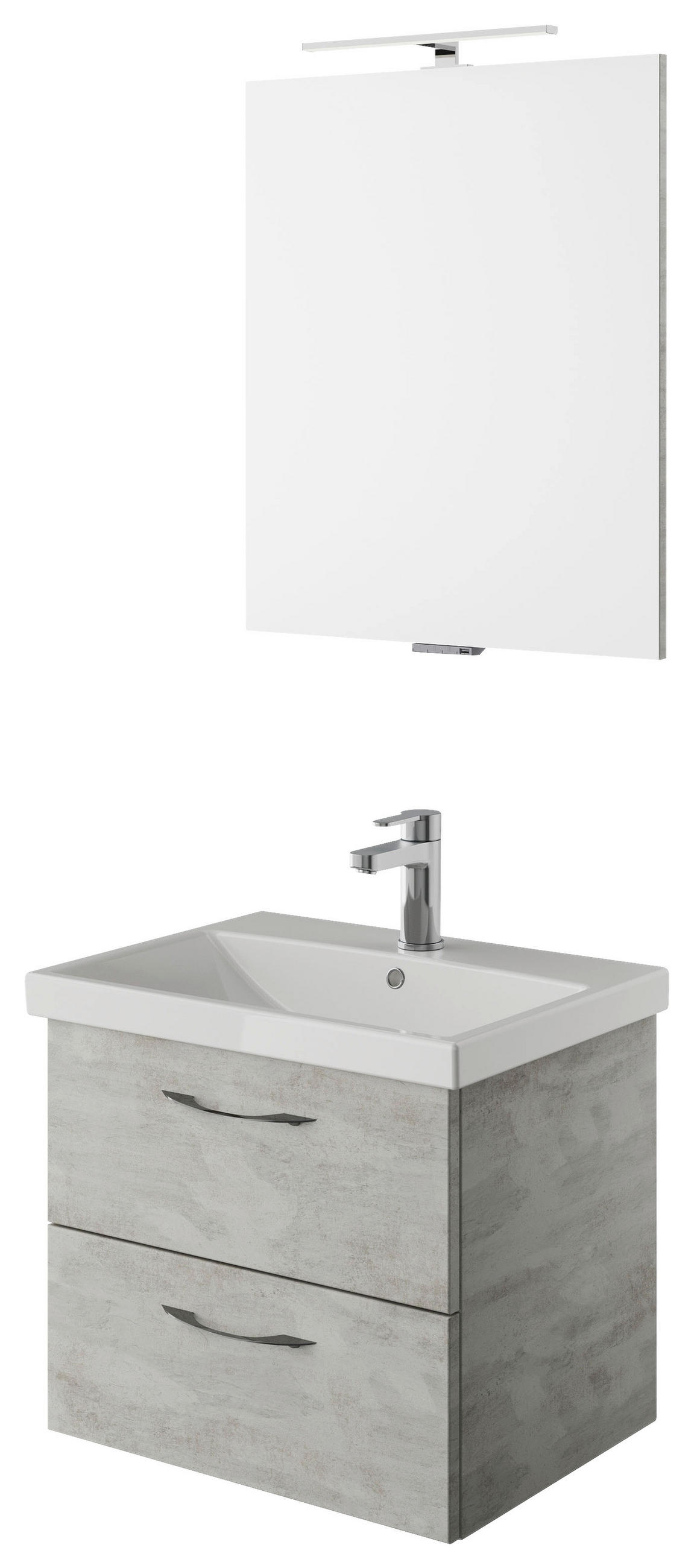 BADEZIMMER  in 60 cm  - Weiß/Grau, KONVENTIONELL, Holzwerkstoff (60cm) - Pelipal