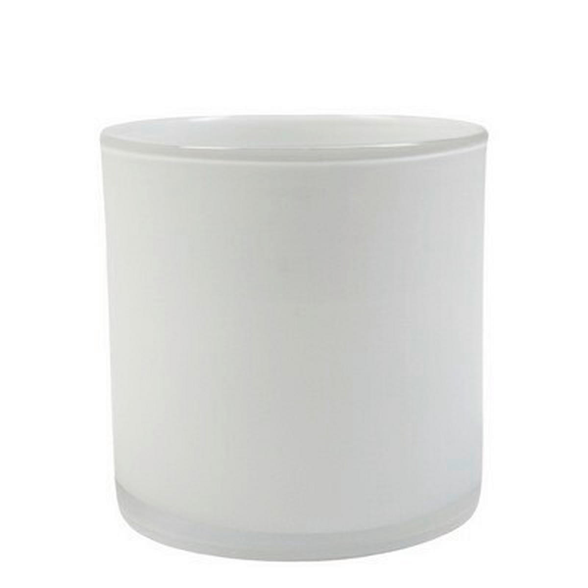 VASE  - Weiß, Basics, Glas (10/10cm)