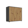 KOMMODE Mailand Typ 4  in 79/73/33 cm  - Anthrazit/Schwarz, MODERN, Holzwerkstoff/Kunststoff (79/73/33cm) - MID.YOU
