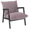 SESSEL Mikrofaser Flieder    - Wengefarben/Flieder, Design, Holz/Textil (63/76/80cm) - Carryhome