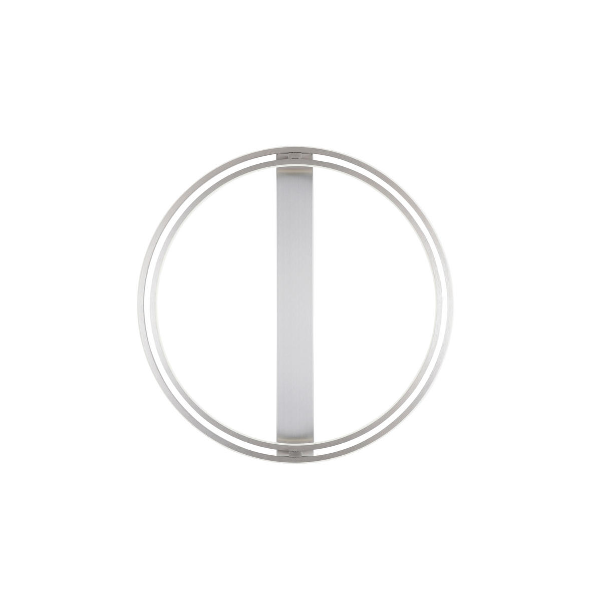 LED-DECKENLEUCHTE 59,5/59,5/25,5 cm    - Silberfarben, Design, Kunststoff/Metall (59,5/59,5/25,5cm)