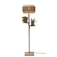 GOLVLAMPA GOOD&MOJO  40/160 cm    - svart/naturfärgad, Trend, trä (40/160cm) - Good & Mojo