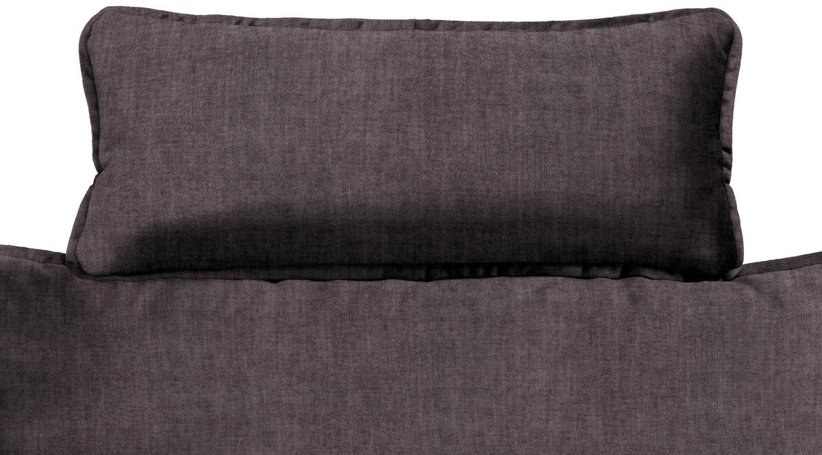 KOPFSTÜTZE in Flachgewebe  - Graphitfarben, Design, Textil (57/25/15cm) - Hom`in
