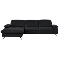 ECKSOFA  Echtleder Anthrazit  - Anthrazit/Schwarz, Design, Leder/Metall (169/307cm) - Beldomo Premium