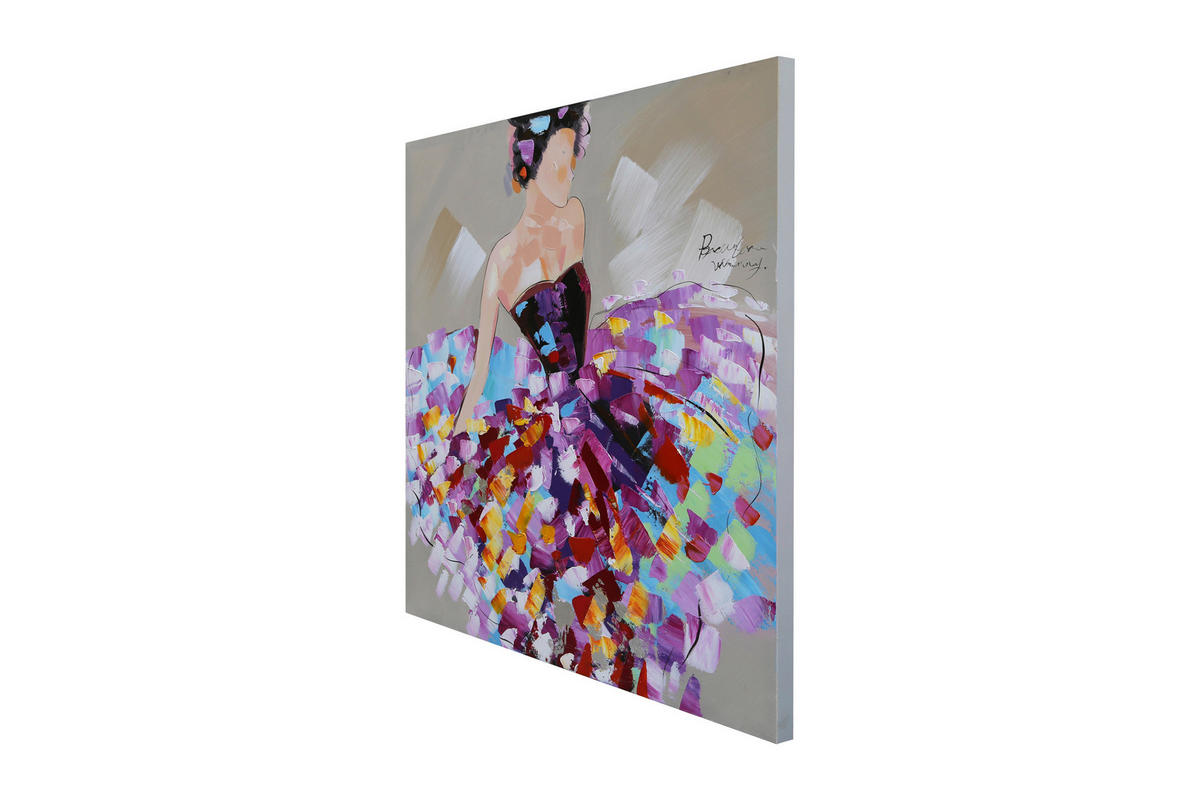ÖLGEMÄLDE 100/100 cm  - Multicolor, LIFESTYLE, Holz/Textil (100/100cm) - Monee