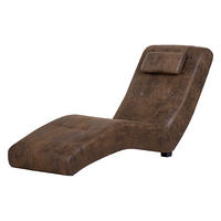 RELAXLIEGE in Lederlook Braun  - Schwarz/Braun, Design, Kunststoff/Textil (180/87/62cm) - P & B