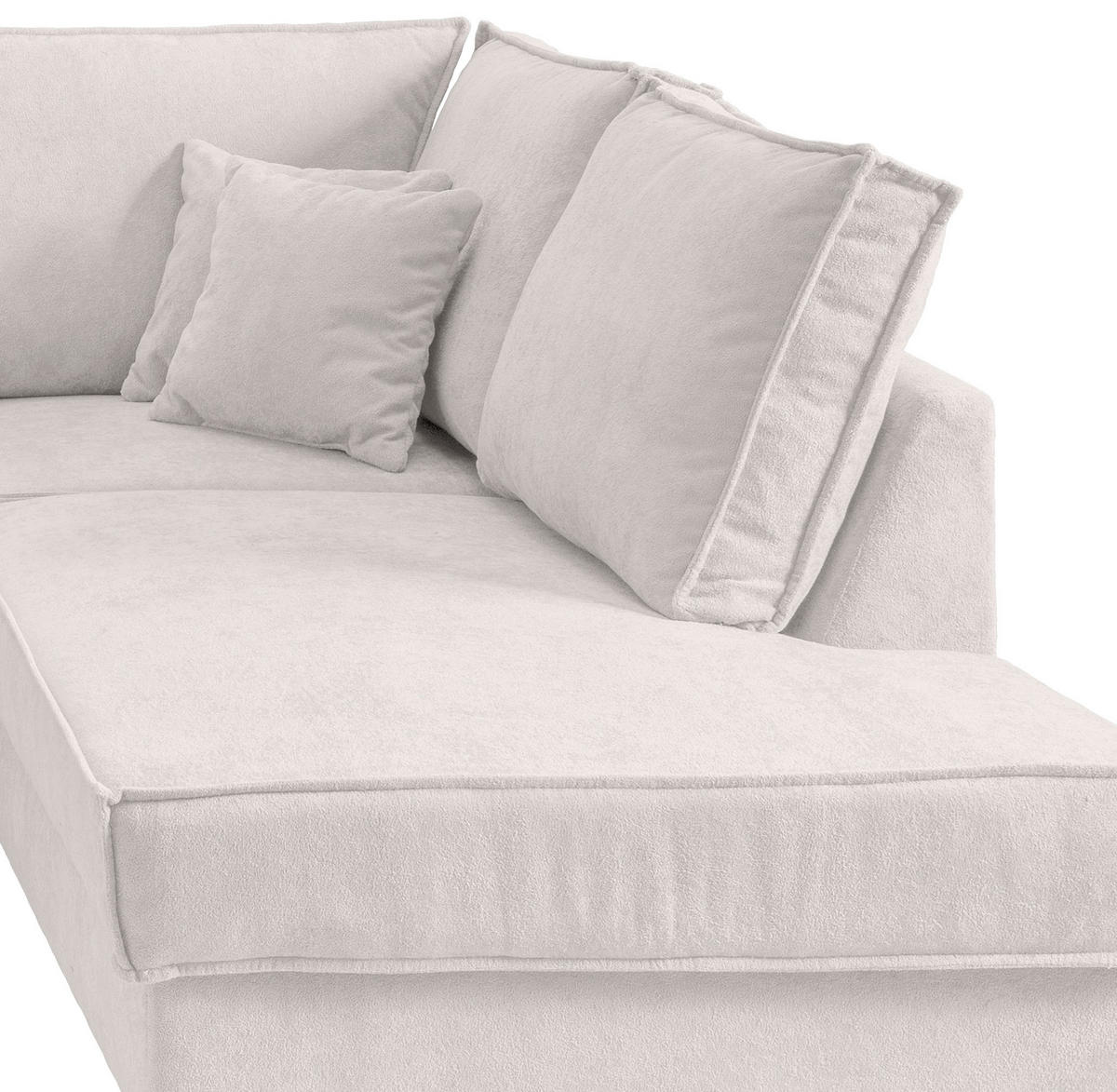 SJEDEĆA GARNITURA tekstil  bež   - bež/crna, Moderno, tekstil/metal (150/309/198cm) - MID.YOU