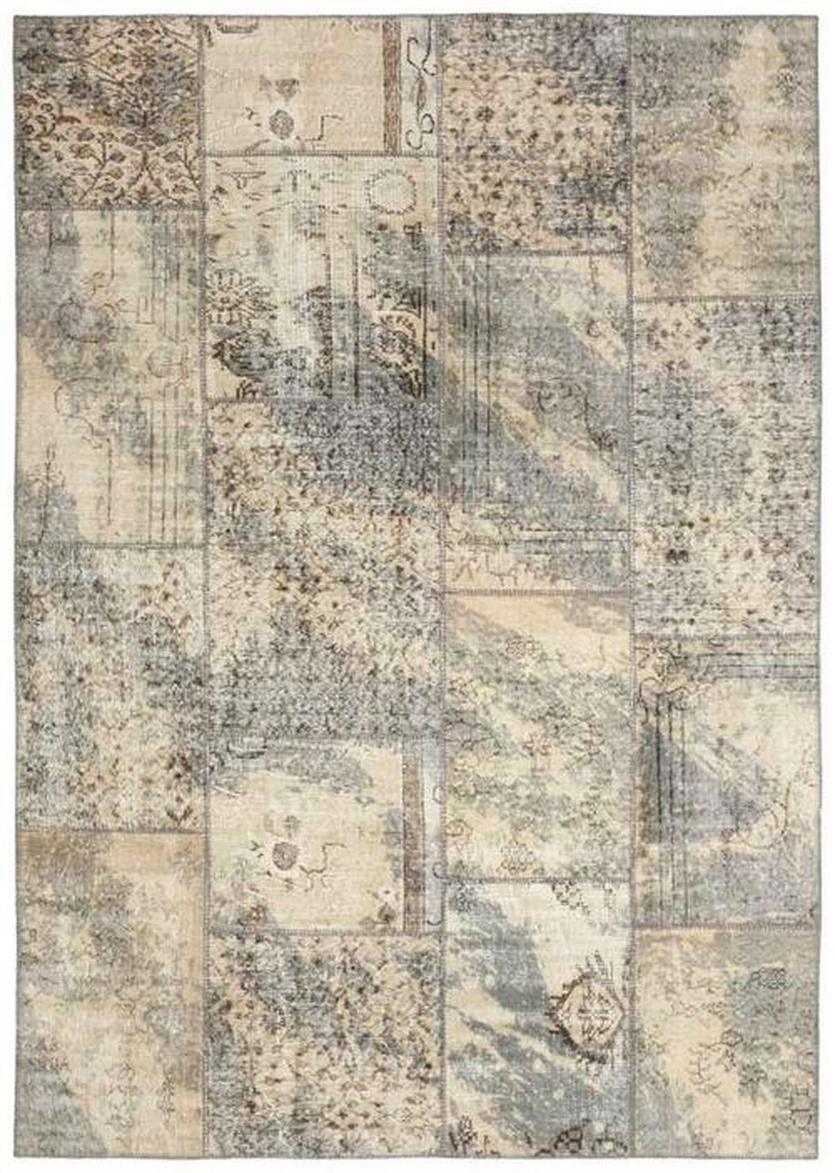 ORIENTALISK MATTA 80/150 cm Splash Beige Grey Mix  - beige/grå, Trend, textil (80/150cm) - Cazaris