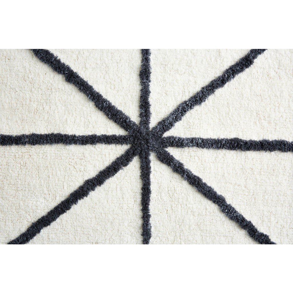 Thumbnail - Schöner Wohnen Badteppich Barbados, Weiß, Textil, Graphik, rechteckig, 60x90 cm, rutschfest, für Fußbodenheizung geeigne...