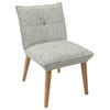 STUHL Chenille Eichefarben, Hellgrau Eiche massiv  - Eichefarben/Hellgrau, KONVENTIONELL, Holz/Textil (52/86/65cm) - Valdera