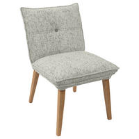 STUHL Chenille Eichefarben, Hellgrau Eiche massiv  - Eichefarben/Hellgrau, KONVENTIONELL, Holz/Textil (52/86/65cm) - Valdera