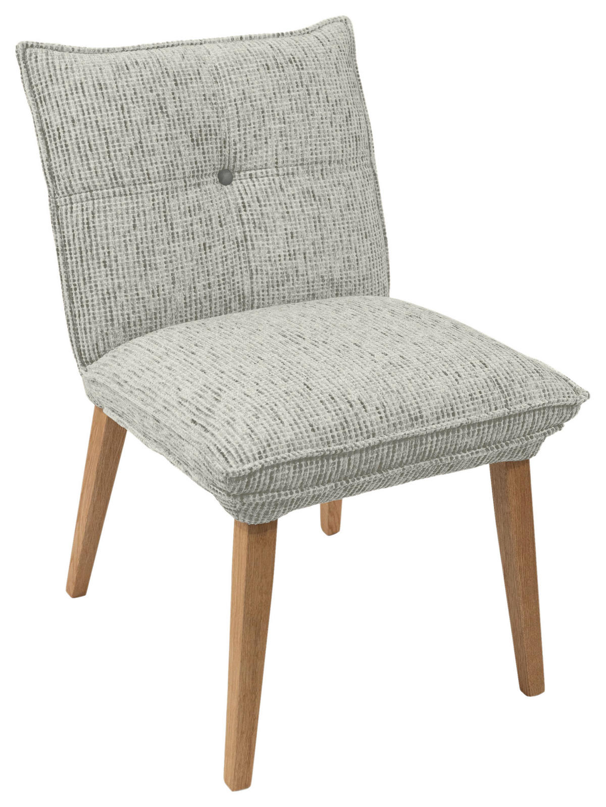 STUHL Chenille Eichefarben, Hellgrau Eiche massiv  - Eichefarben/Hellgrau, KONVENTIONELL, Holz/Textil (52/86/65cm) - Valdera