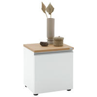 KOMMODE  in 45/46/41 cm  - Eichefarben/Silberfarben, Design, Holzwerkstoff/Kunststoff (45/46/41cm) - Dieter Knoll