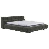 POLSTERBETT 200/200 cm,  in Dunkelgrau,  - Dunkelgrau/Schwarz, Design, Textil/Metall (200/200cm) - Belluti