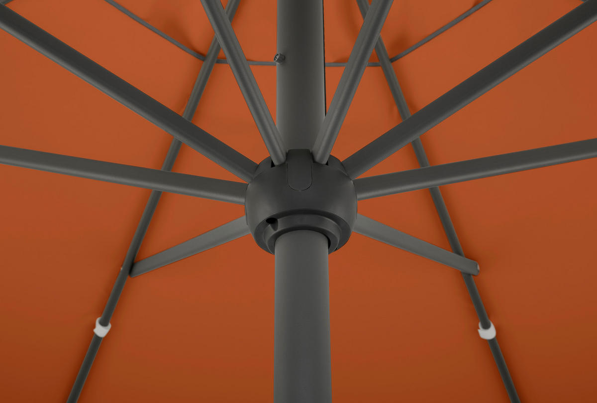 SONNENSCHIRM 350 cm Terracotta  - Anthrazit/Terracotta, Basics, Textil/Metall (350/275cm) - Schneider