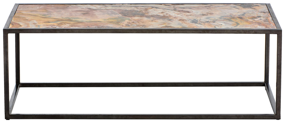 COUCHTISCH rechteckig Grau  - Grau, KONVENTIONELL, Stein/Metall (120/40/60cm) - Livetastic