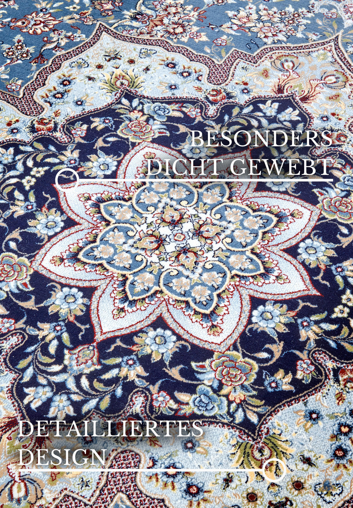 FLACHWEBETEPPICH 128/190 cm Kollektion 1870 Creme, Hellblau  - Creme/Hellblau, Design, Kunststoff/Textil (128/190cm) - Villeroy & Boch