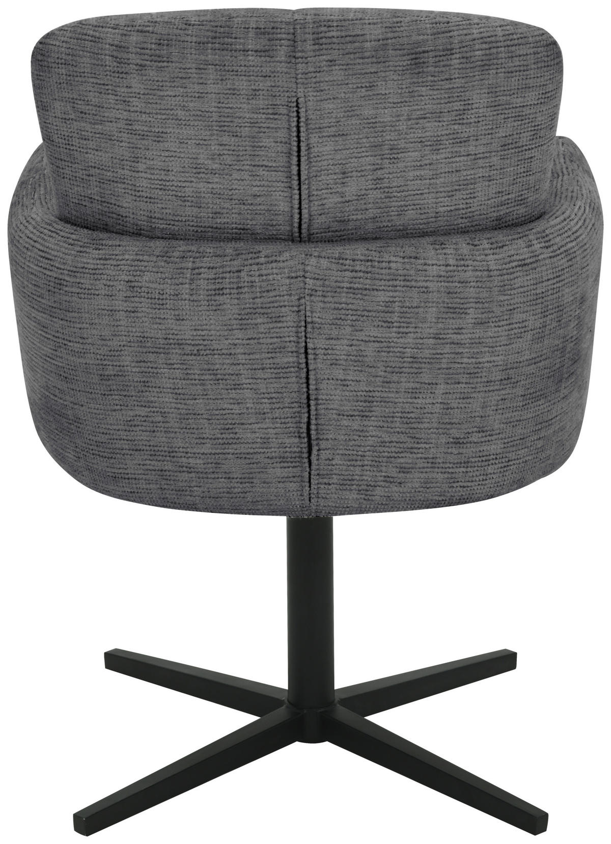 ARMLEHNSTUHL  in Eisen Leinenoptik  - Dunkelgrau/Schwarz, LIFESTYLE, Holz/Textil (58/86/64cm) - Livetastic