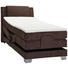 BOXSPRINGBETT 100/200 cm in Dunkelbraun - Dunkelbraun/Silberfarben, KONVENTIONELL, Kunststoff/Textil (100/200cm) - Esposa BOXSPRINGBETT 100/200 cm in Dunkelbraun - Dunkelbraun/Silberfarben, KONVENTIONELL, Kunststoff/Textil (100/200cm) - Esposa