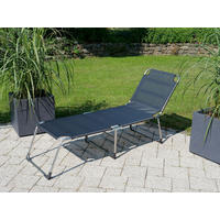 DREIBEINLIEGE 191/38/58 cm  - Dunkelgrau/Anthrazit, KONVENTIONELL, Textil/Metall (191/38/58cm)