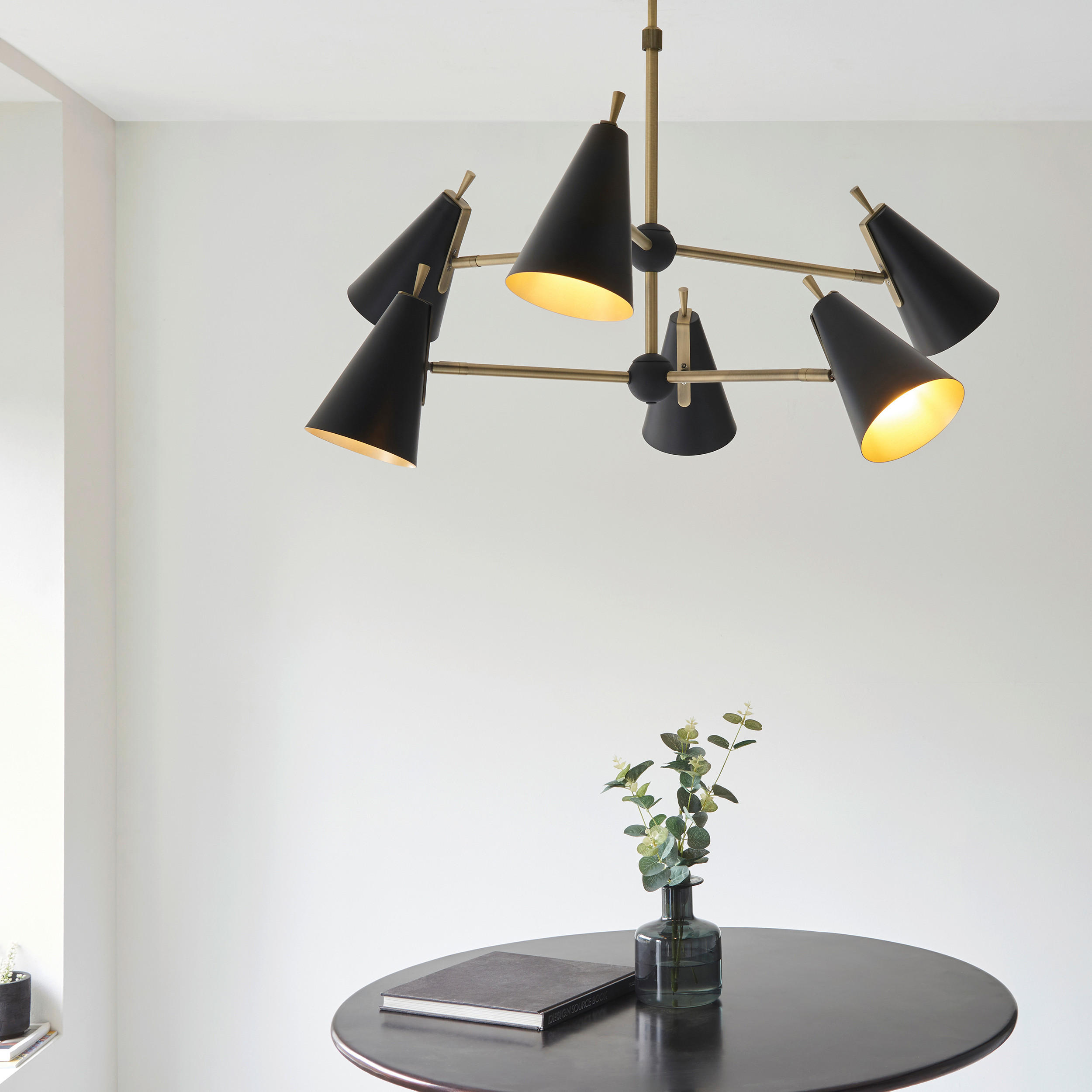 DECKENLEUCHTE  96/76 cm    - Messingfarben/Schwarz, Design, Metall (96/76cm) - ENDON