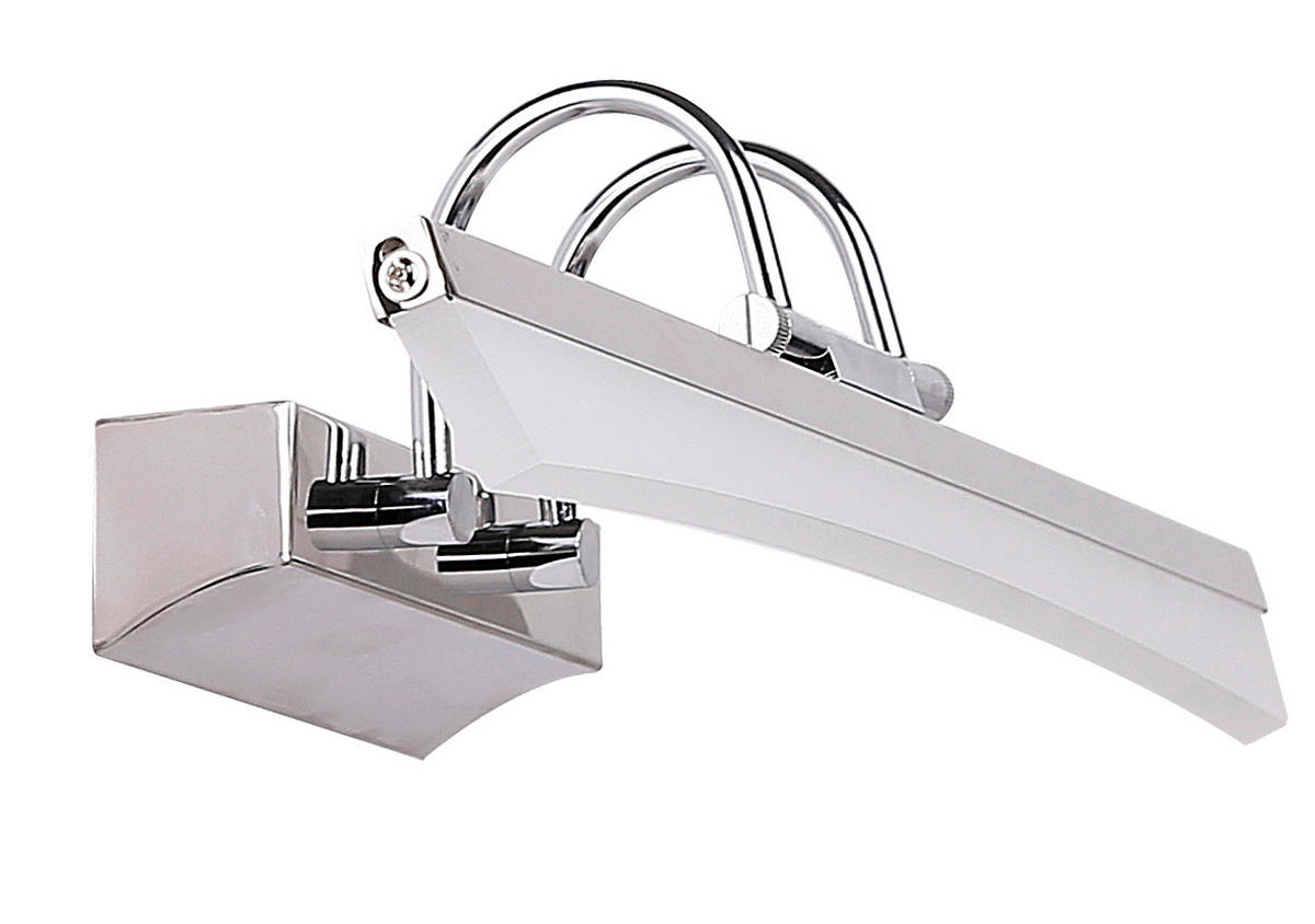 LED-WANDLEUCHTE 15/44/11 cm   - Chromfarben, Design, Metall (15/44/11cm)