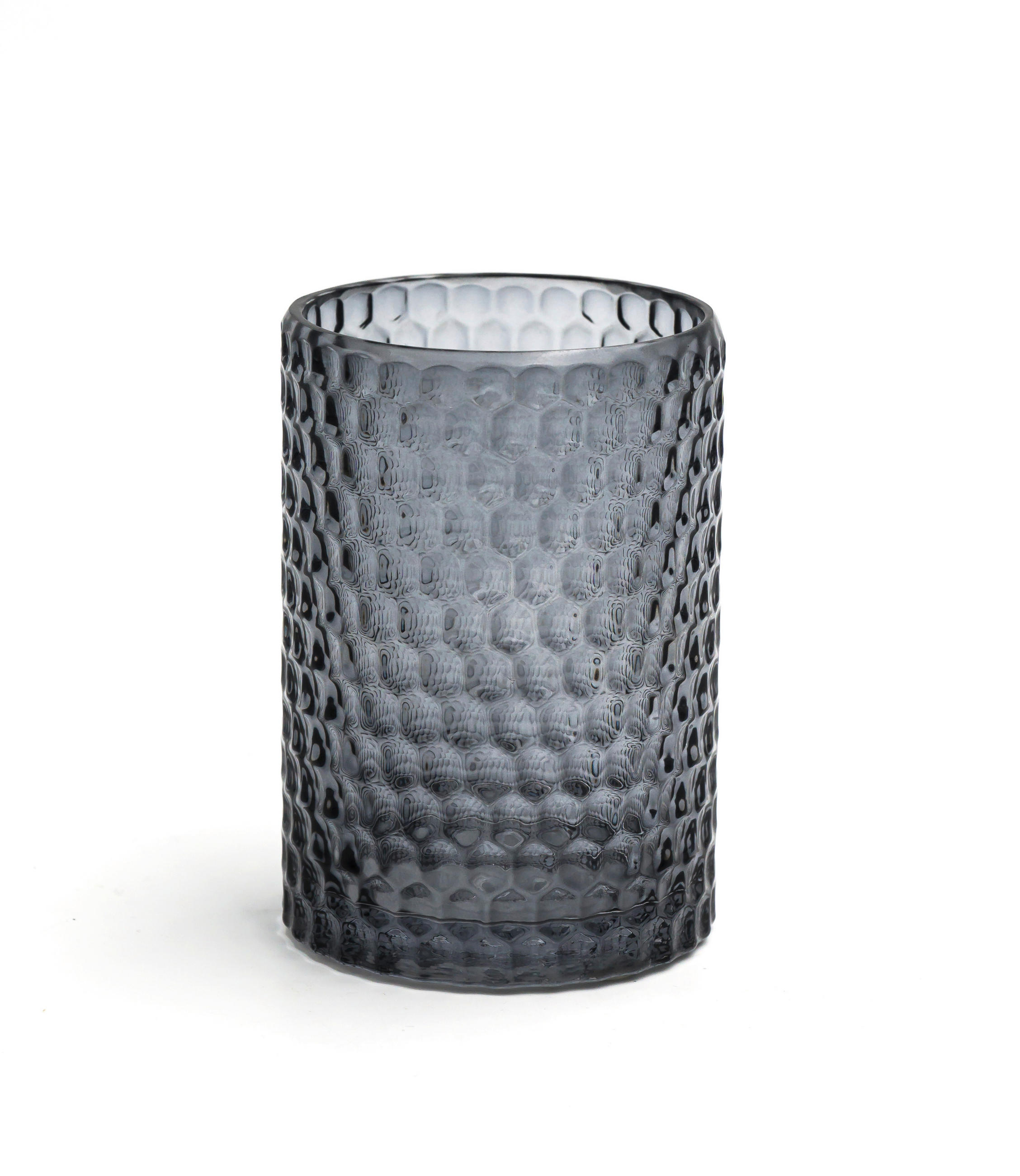 ZAHNPUTZBECHER Glas  - Transparent/Grau, Basics, Glas (7,3/10,3/7,3cm) - Sadena