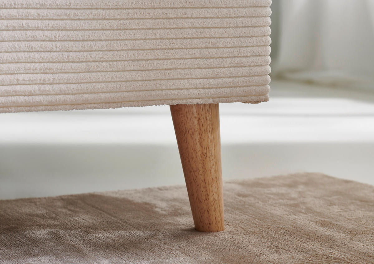 POLSTERBETT Beige 140/200 cm  - Eichefarben/Beige, Trend, Holz/Textil (140/200cm) - Boxxx