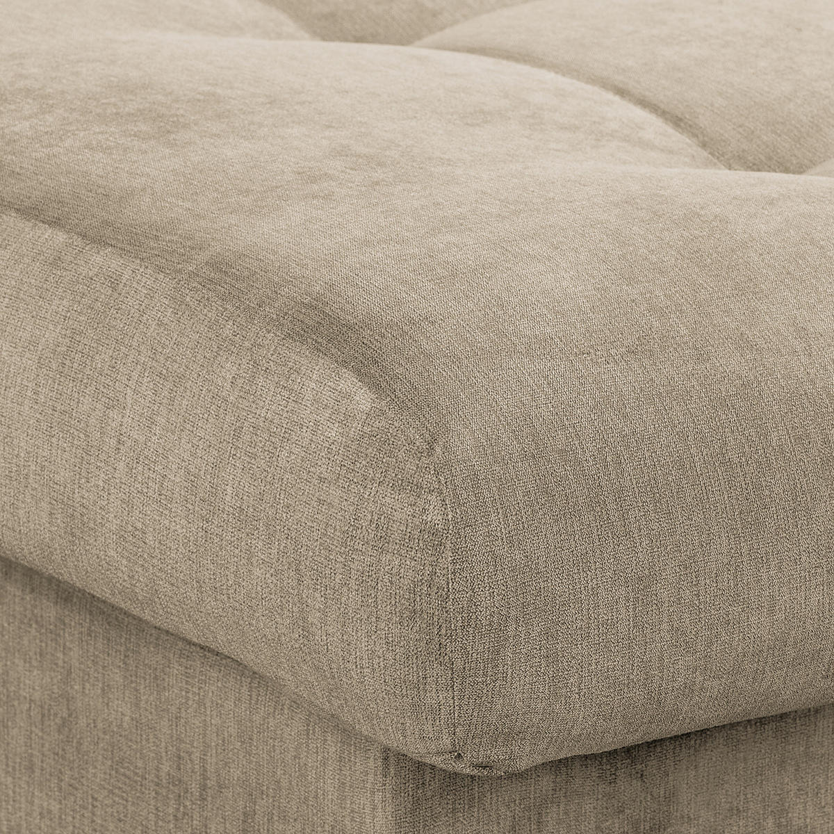 ECKSOFA Naomi Cappuccino Mikrofaser Rückenkissen  - Schwarz/Cappuccino, Design, Kunststoff/Textil (243/284cm) - P & B