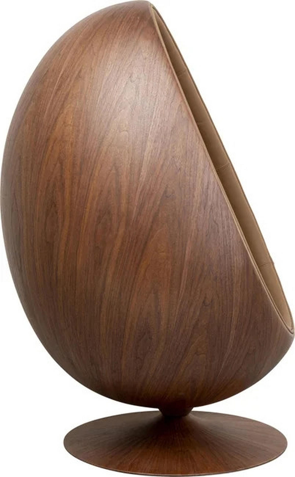 SESSEL in beschichtet Braun, Walnussfarben  - Walnussfarben/Braun, Design, Kunststoff/Textil (89/134/77cm) - Kare-Design