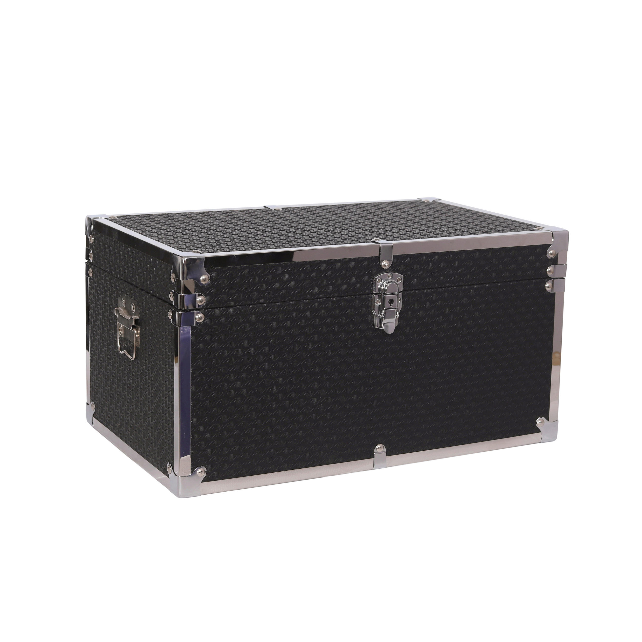 DEKOBOX - Schwarz, LIFESTYLE, Leder/Holzwerkstoff (49/30/26cm) - Ambia Home