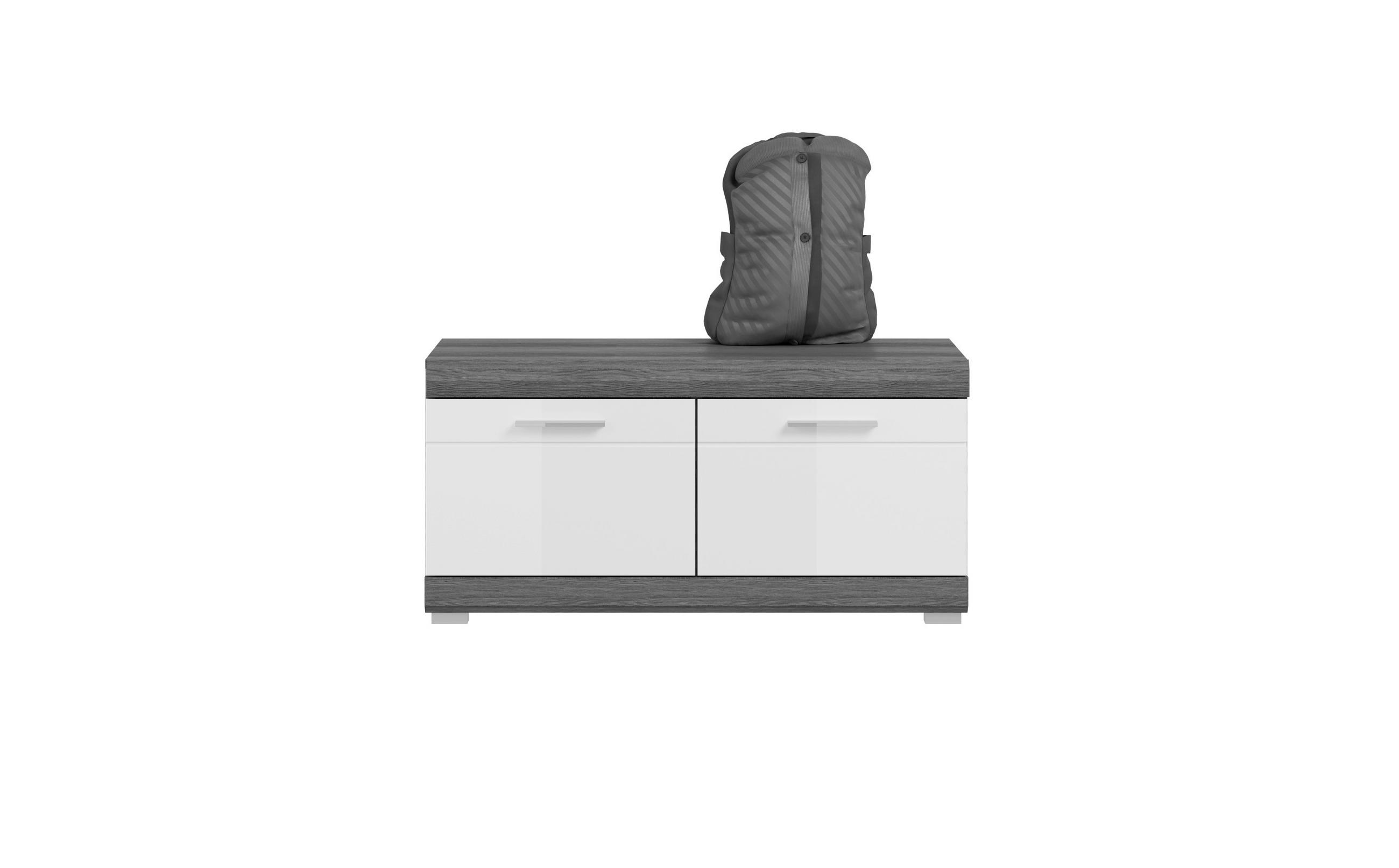 SITZBANK Scout  in 90/44/40 cm  - Chromfarben/Weiß Hochglanz, Design, Holzwerkstoff/Kunststoff (90/44/40cm) - MID.YOU