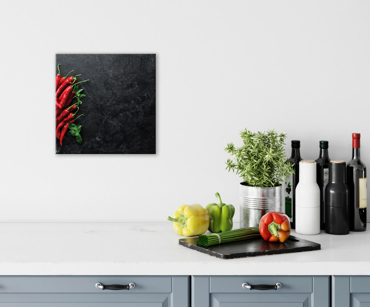 MAGNETTAFEL - Rot/Schwarz, KONVENTIONELL, Glas (30/30/1,5cm) - Euroart