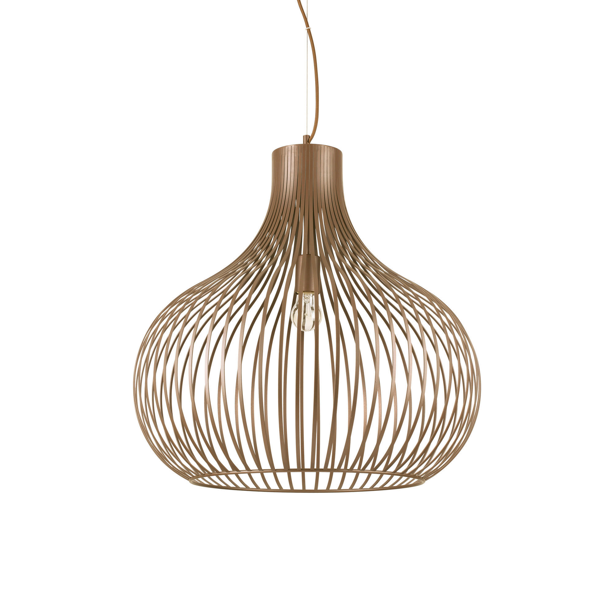 HÄNGELEUCHTE Onion SP1 59,5/82/257 cm   - Braun, Design, Metall (59,5/82/257cm) - Ideal Lux