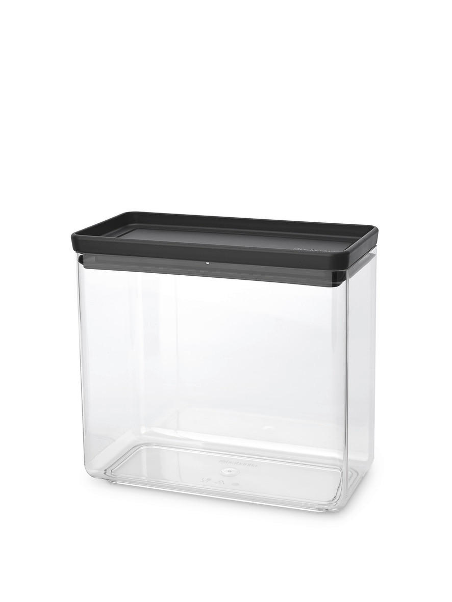 DÓZA NA POTRAVINY  - priehľadné/tmavosivá, Basics, plast (22/20.2/11.2cm) - Brabantia
