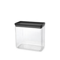 DÓZA NA POTRAVINY  - priehľadné/tmavosivá, Basics, plast (22/20.2/11.2cm) - Brabantia