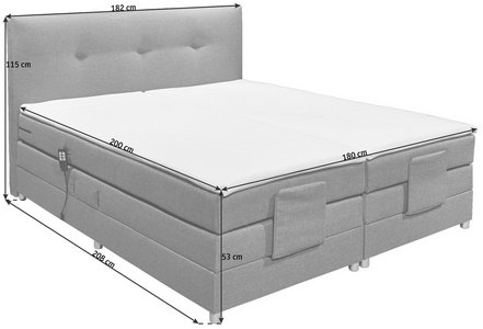 Boxspringbett 180 X 200 Cm Grau Online Bestellen