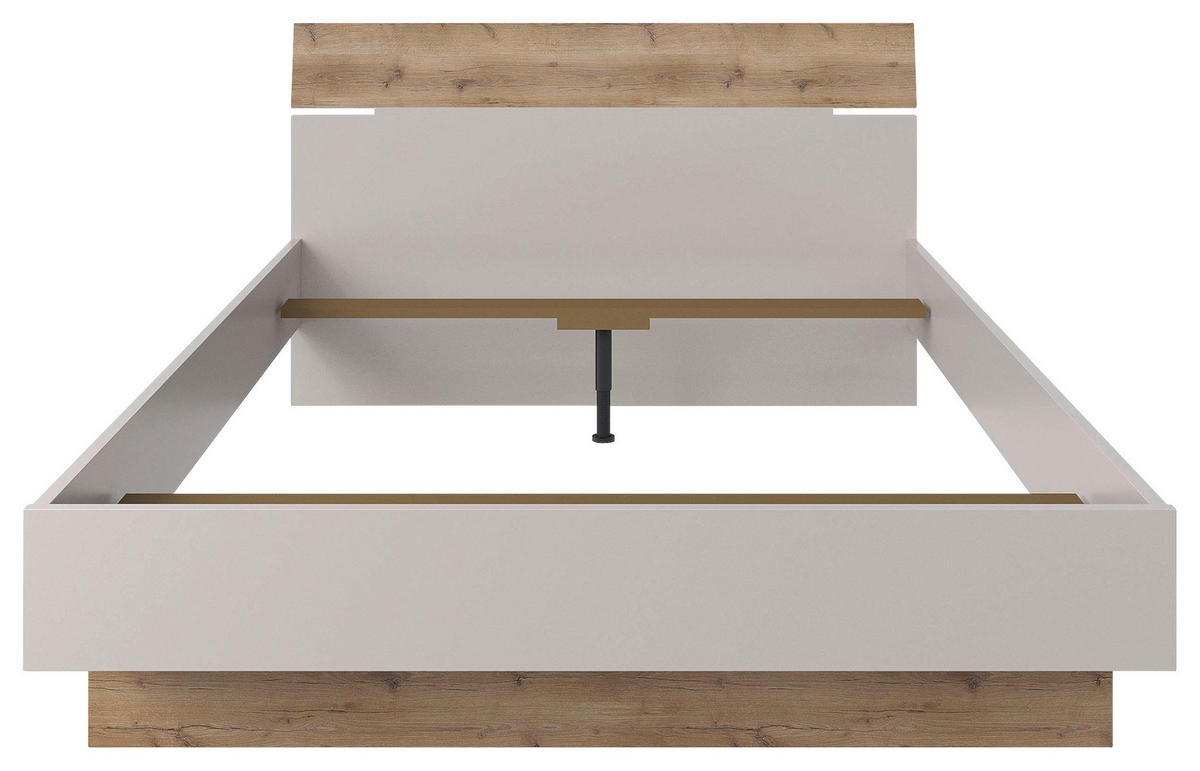 BETT 140/200 cm  in Eichefarben, Sandfarben   - Sandfarben/Eichefarben, Konventionell, Holzwerkstoff (140/200cm) - Hom`in