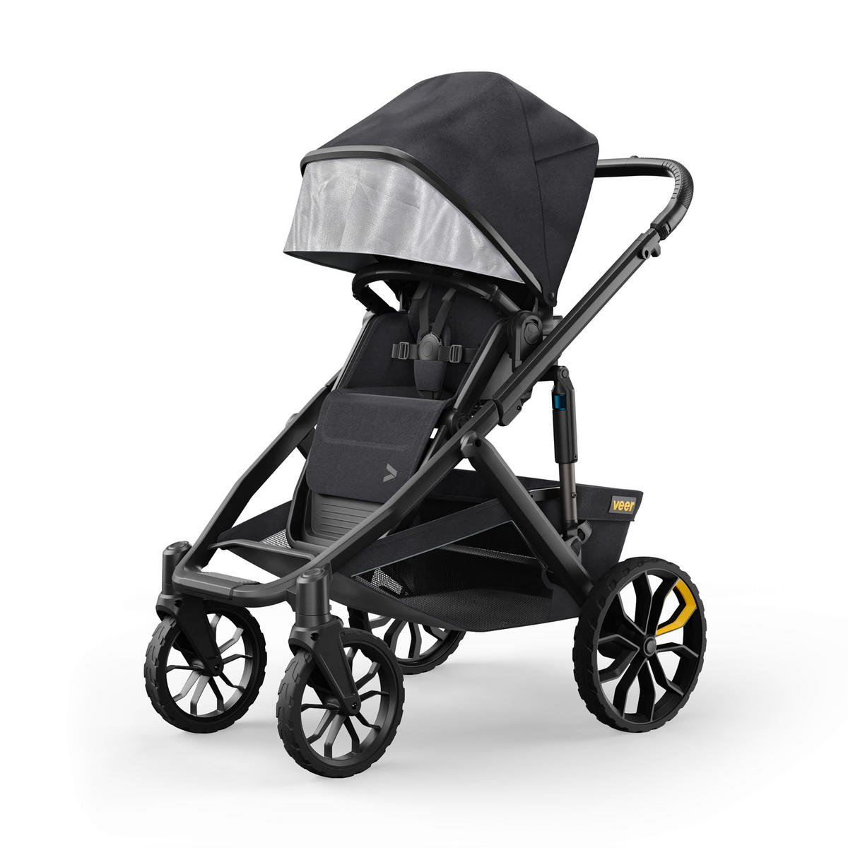 KINDERWAGENSITZ Veer Switchback  - Dunkelgrau/Anthrazit, Basics, Textil/Metall (46/46/81cm) - Veer