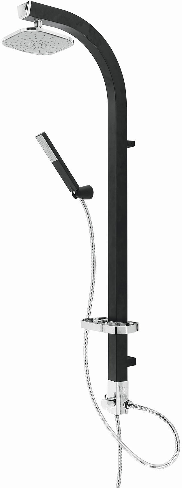 BRAUSEGARNITUR  - Chromfarben/Schwarz, Basics, Metall (28/112,5/36,5cm) - Schütte