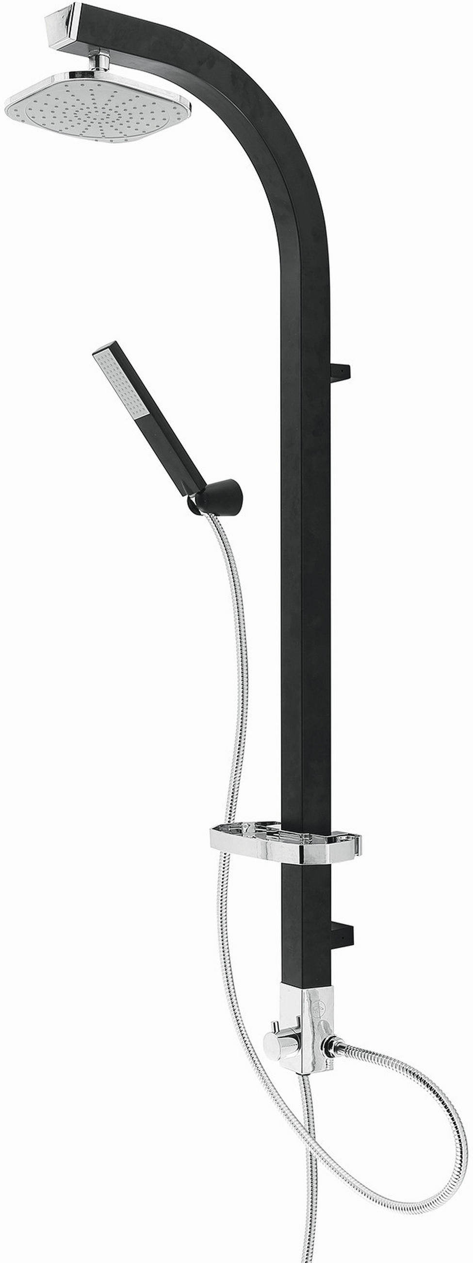 BRAUSEGARNITUR  - Chromfarben/Schwarz, Basics, Metall (28/112,5/36,5cm) - Schütte