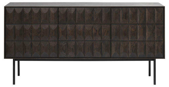 SIDEBOARD 160/79/45 cm  - Dunkelbraun/Schwarz, Trend, Holzwerkstoff/Metall (160/79/45cm) - Novel